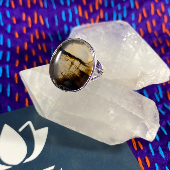 Montana Agate & Sterling Silver Rings