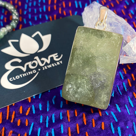 Raw Prehnite Pendants