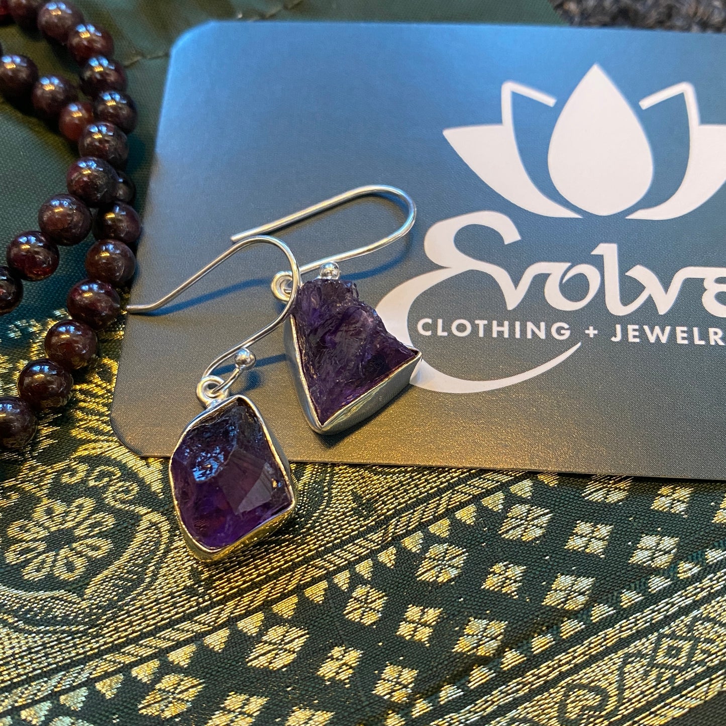 Raw Gemstone Earrings