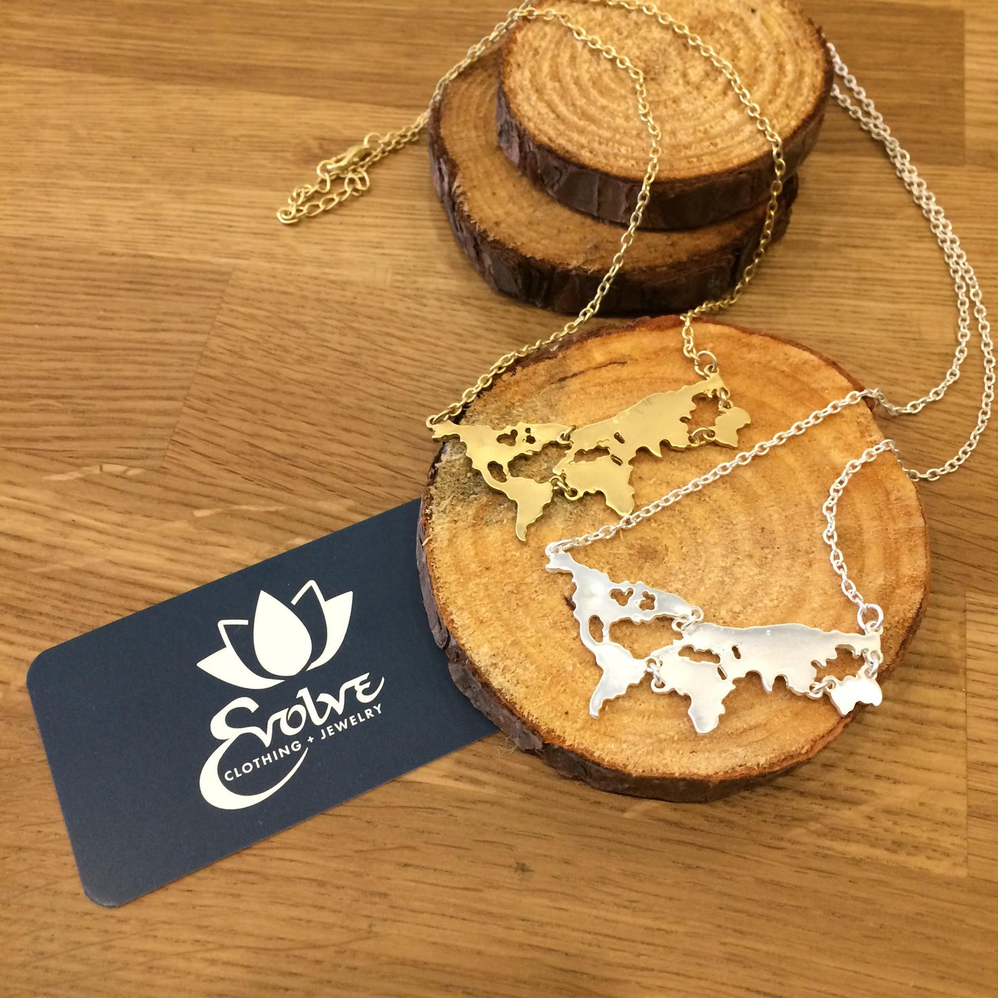 World Map Necklace